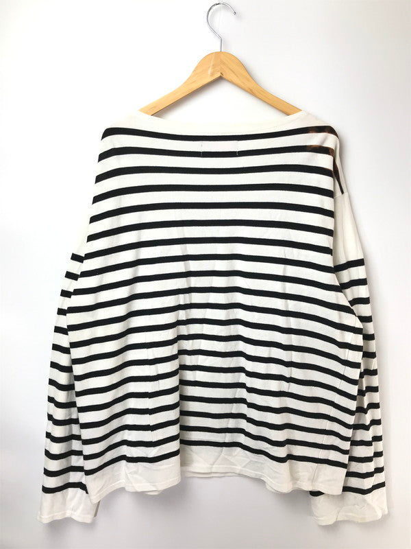 【現状渡し品】【メンズ】 OUTIL ウティ L/S BORDER T-SHIRT フランス製 ロングスリーブ ボーダー ロング スリーブ Tシャツ トップス 140-261002-rt-36-tagh サイズ：3 カラー：ホワイト/ブラック 万代Net店