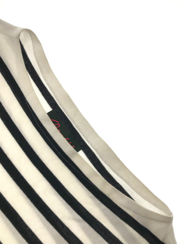 【現状渡し品】【メンズ】 OUTIL ウティ L/S BORDER T-SHIRT フランス製 ロングスリーブ ボーダー ロング スリーブ Tシャツ トップス 140-261002-rt-36-tagh サイズ：3 カラー：ホワイト/ブラック 万代Net店
