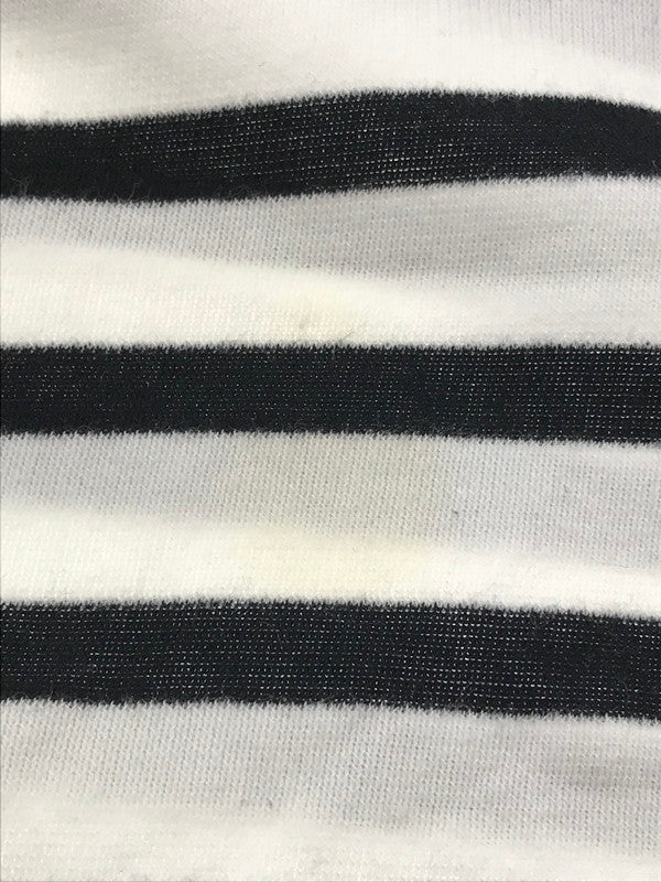 【現状渡し品】【メンズ】 OUTIL ウティ L/S BORDER T-SHIRT フランス製 ロングスリーブ ボーダー ロング スリーブ Tシャツ トップス 140-261002-rt-36-tagh サイズ：3 カラー：ホワイト/ブラック 万代Net店