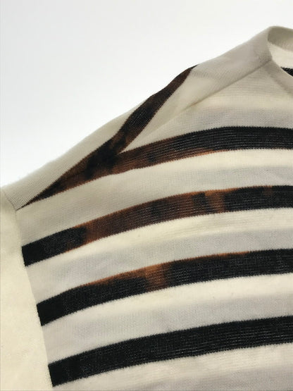 【現状渡し品】【メンズ】 OUTIL ウティ L/S BORDER T-SHIRT フランス製 ロングスリーブ ボーダー ロング スリーブ Tシャツ トップス 140-261002-rt-36-tagh サイズ：3 カラー：ホワイト/ブラック 万代Net店