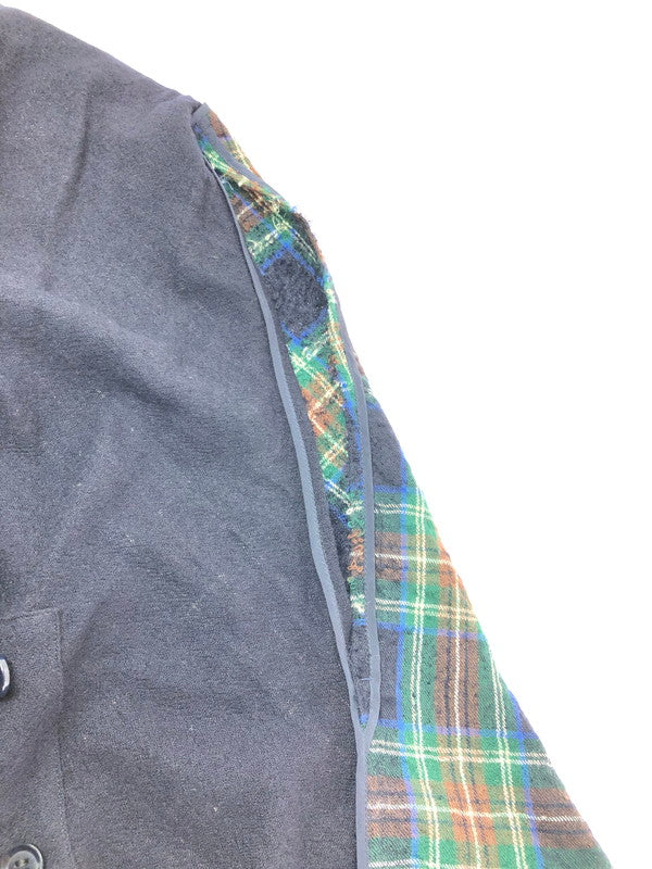 【中古品】【メンズ】 Y'S ワイズ PILING WOOL CHECK ASYMMETRY VEST YM-D31-120 ピリングウール チェック アシンメトリー ロングベスト 140-261001-na-14-tagh サイズ：2 カラー：マルチカラー 万代Net店