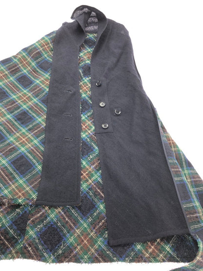【中古品】【メンズ】 Y'S ワイズ PILING WOOL CHECK ASYMMETRY VEST YM-D31-120 ピリングウール チェック アシンメトリー ロングベスト 140-261001-na-14-tagh サイズ：2 カラー：マルチカラー 万代Net店