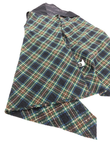 【中古品】【メンズ】 Y'S ワイズ PILING WOOL CHECK ASYMMETRY VEST YM-D31-120 ピリングウール チェック アシンメトリー ロングベスト 140-261001-na-14-tagh サイズ：2 カラー：マルチカラー 万代Net店