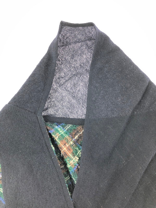 【中古品】【メンズ】 Y'S ワイズ PILING WOOL CHECK ASYMMETRY VEST YM-D31-120 ピリングウール チェック アシンメトリー ロングベスト 140-261001-na-14-tagh サイズ：2 カラー：マルチカラー 万代Net店