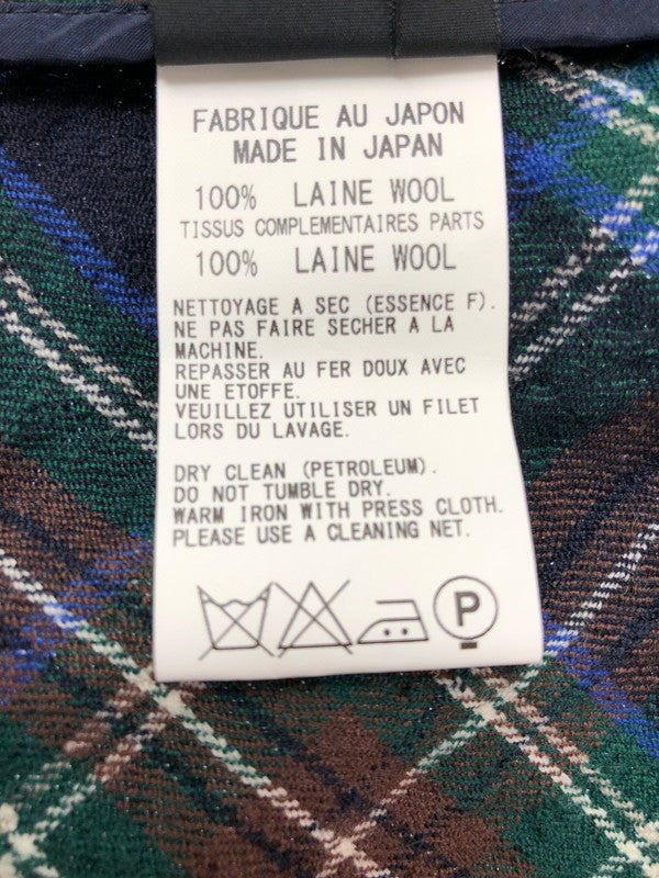 【中古品】【メンズ】 Y'S ワイズ PILING WOOL CHECK ASYMMETRY VEST YM-D31-120 ピリングウール チェック アシンメトリー ロングベスト 140-261001-na-14-tagh サイズ：2 カラー：マルチカラー 万代Net店