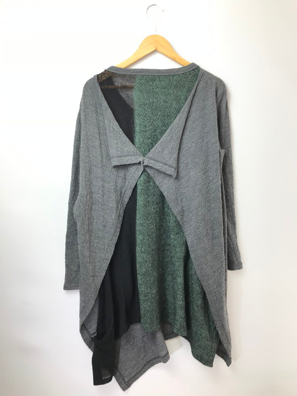 【中古品】【メンズ】 Y'S ワイズ WOOL LAYERED CUT AND SEW GRAY YQ-T32-865 ウール レイヤード カットソー 140-261002-rt-38-tagh サイズ：3 カラー：グレー 万代Net店