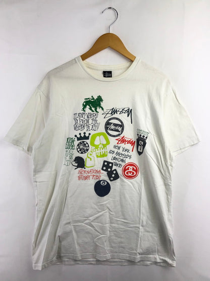 【中古品】【メンズ】 STUSSY ステューシー S/S T-SHIRT WHITE ショートスリーブ Tシャツ 半袖Tシャツ トップス 142-261002-rt-31-tagh サイズ：XL カラー：ホワイト 万代Net店