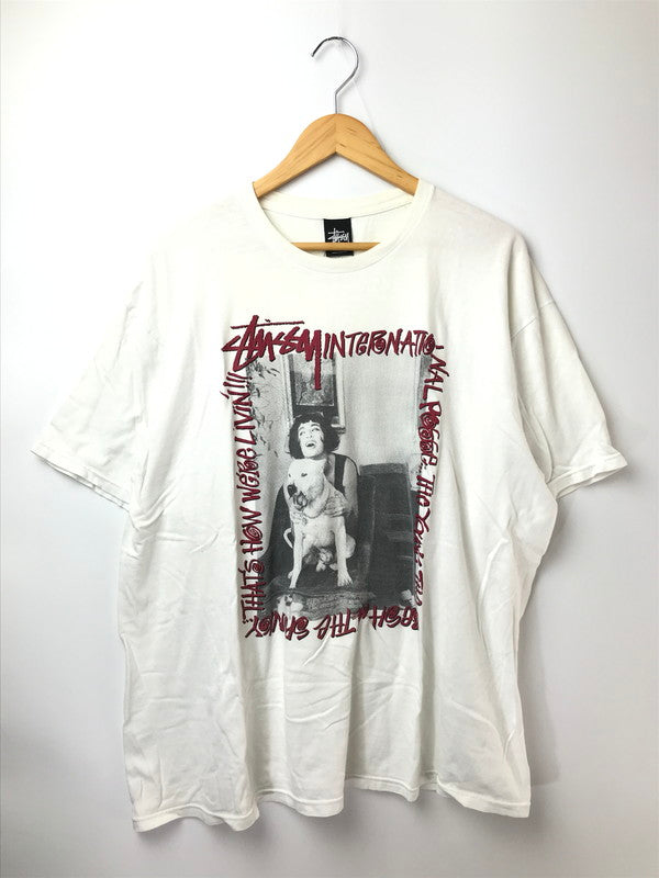 【現状渡し品】【メンズ】 STUSSY ステューシー S/S T-SHIRT WHITE クイーンズスクエア横浜チャプト 10周年記念 ショートスリーブ Tシャツ トップス 142-261002-rt-32-tagh サイズ：XL カラー：ホワイト 万代Net店