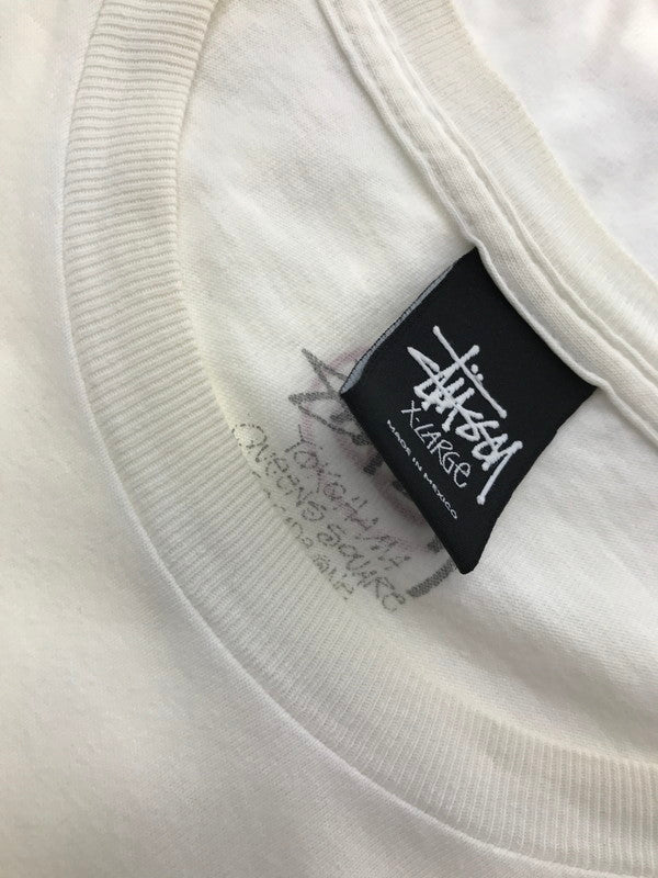 【現状渡し品】【メンズ】 STUSSY ステューシー S/S T-SHIRT WHITE クイーンズスクエア横浜チャプト 10周年記念 ショートスリーブ Tシャツ トップス 142-261002-rt-32-tagh サイズ：XL カラー：ホワイト 万代Net店