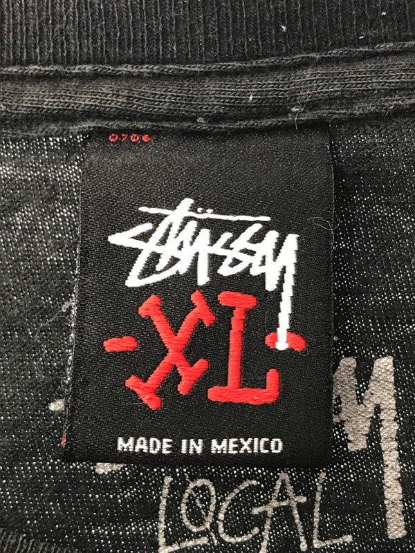 【現状渡し品】【メンズ】 STUSSY ステューシー 30ANNIVERSARY WORLD TOUR S/S T-SHIRT 30周年アニバーサリー ワールド ツアー ショートスリーブ Tシャツ トップス 142-261002-rt-34-tagh サイズ：XL カラー：ブラック 万代Net店