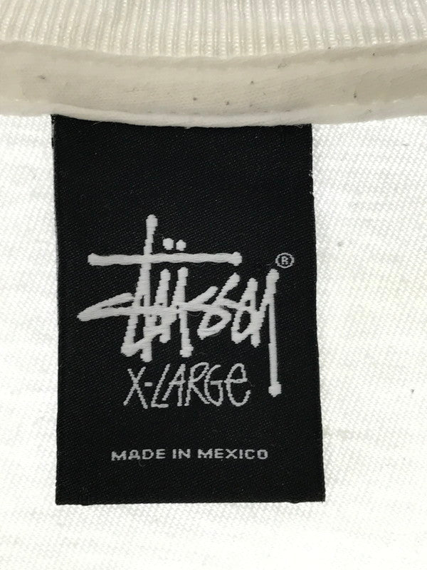 【現状渡し品】【メンズ】 STUSSY ステューシー × PETER TOSH SEAN ピーター トッシュ ショーン コラボ FONT LOGO S/S T-SHIRT フロント ロゴ Tシャツ トップス 142-261002-rt-33-tagh サイズ：XL カラー：ホワイト 万代Net店