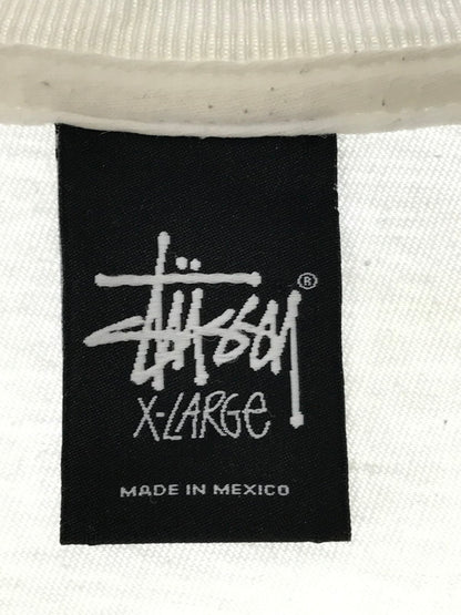 【現状渡し品】【メンズ】 STUSSY ステューシー × PETER TOSH SEAN ピーター トッシュ ショーン コラボ FONT LOGO S/S T-SHIRT フロント ロゴ Tシャツ トップス 142-261002-rt-33-tagh サイズ：XL カラー：ホワイト 万代Net店