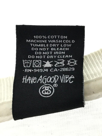【現状渡し品】【メンズ】 STUSSY ステューシー × PETER TOSH SEAN ピーター トッシュ ショーン コラボ FONT LOGO S/S T-SHIRT フロント ロゴ Tシャツ トップス 142-261002-rt-33-tagh サイズ：XL カラー：ホワイト 万代Net店