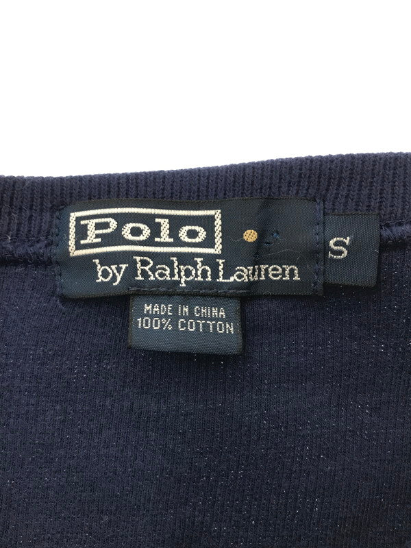 【中古品】【メンズ】 POLO RALPH LAUREN ポロ・ラルフローレン 90's VNECK COTTON SWEAT 90年代 Vネック コットン スウェット トレーナー トップス 146-261002-rt-39-tagh サイズ：S カラー：ネイビー 万代Net店