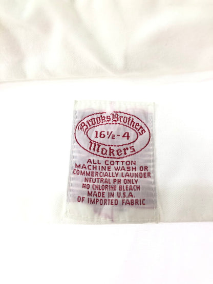 【中古品】【メンズ】 BROOKS BROTHERS ブルックスブラザーズ USA製 80S-90S L/S SHIRT 80-90年代 長袖シャツ 146-261001-na-12-tagh サイズ：16 1/2-4 カラー：ホワイト 万代Net店