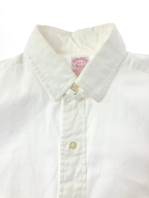 【中古品】【メンズ】 BROOKS BROTHERS ブルックスブラザーズ USA製 80S-90S L/S SHIRT 80-90年代 長袖シャツ 146-261001-na-12-tagh サイズ：16 1/2-4 カラー：ホワイト 万代Net店