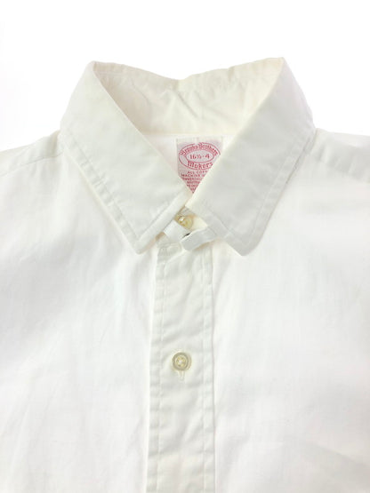 【中古品】【メンズ】 BROOKS BROTHERS ブルックスブラザーズ USA製 80S-90S L/S SHIRT 80-90年代 長袖シャツ 146-261001-na-12-tagh サイズ：16 1/2-4 カラー：ホワイト 万代Net店