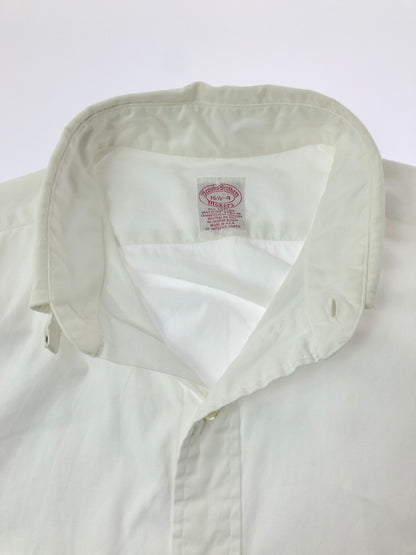 【中古品】【メンズ】 BROOKS BROTHERS ブルックスブラザーズ USA製 80S-90S L/S SHIRT 80-90年代 長袖シャツ 146-261001-na-12-tagh サイズ：16 1/2-4 カラー：ホワイト 万代Net店