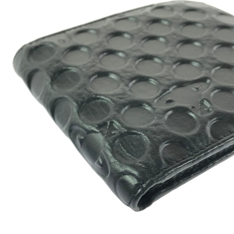 【中古品】【レディース】 VIVIENNE WESTWOOD ヴィヴィアンウエストウッド EMBOSS SHORT WALLET エンボス ショート ウォレット 二つ折り財布 200-261013-na-25-tagh カラー：ブラック 万代Net店