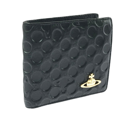 【中古品】【レディース】 VIVIENNE WESTWOOD ヴィヴィアンウエストウッド EMBOSS SHORT WALLET エンボス ショート ウォレット 二つ折り財布 200-261013-na-25-tagh カラー：ブラック 万代Net店