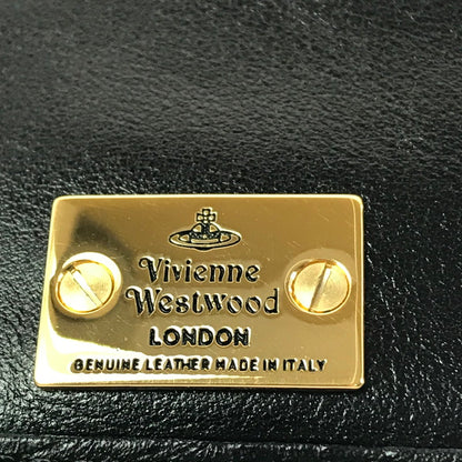 【中古品】【レディース】 VIVIENNE WESTWOOD ヴィヴィアンウエストウッド EMBOSS SHORT WALLET エンボス ショート ウォレット 二つ折り財布 200-261013-na-25-tagh カラー：ブラック 万代Net店