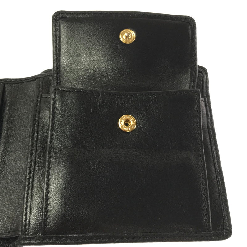 【中古品】【レディース】 VIVIENNE WESTWOOD ヴィヴィアンウエストウッド EMBOSS SHORT WALLET エンボス ショート ウォレット 二つ折り財布 200-261013-na-25-tagh カラー：ブラック 万代Net店