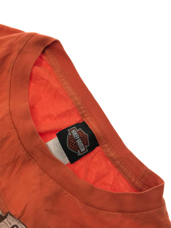 【現状渡し品】【メンズ】 HARLEY-DAVIDSON ハレー ダビッドソン APACHE JUNCTION ARIZONA L/S T-SHIRT アパッチ ジャンクション アリゾナ ロングスリーブ Tシャツ 146-261002-rt-37-tagh サイズ：XL カラー：オレンジ 万代Net店