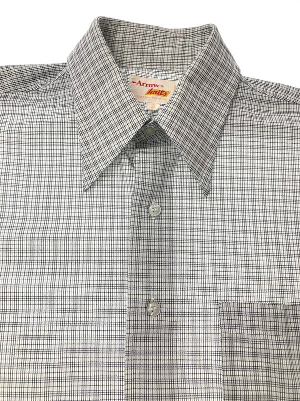 【中古品】【メンズ】 ARROW KNITS アローニット 70S-80S L/S CHECK SHIRT 70年代-80年代 韓国製 チェックシャツ 長袖シャツ 146-261005-na-01-tagh サイズ：16/32 カラー：マルチカラー 万代Net店