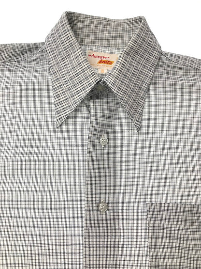 【中古品】【メンズ】 ARROW KNITS アローニット 70S-80S L/S CHECK SHIRT 70年代-80年代 韓国製 チェックシャツ 長袖シャツ 146-261005-na-01-tagh サイズ：16/32 カラー：マルチカラー 万代Net店