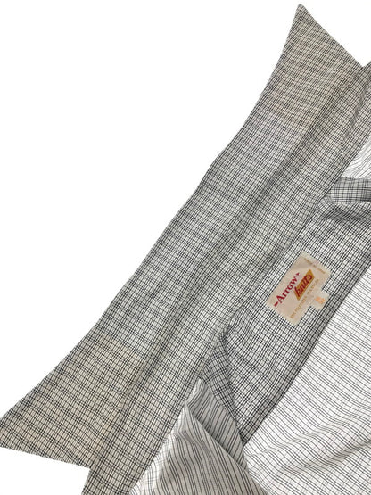 【中古品】【メンズ】 ARROW KNITS アローニット 70S-80S L/S CHECK SHIRT 70年代-80年代 韓国製 チェックシャツ 長袖シャツ 146-261005-na-01-tagh サイズ：16/32 カラー：マルチカラー 万代Net店
