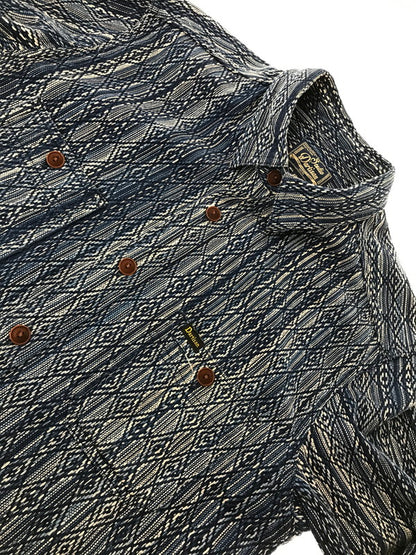 【中古品】【メンズ】 STUDIO D'ARTISAN ステュディオ・ダ・ルチザン 5606 L/S SHIRT カセ染め刺し子 長袖シャツ 145-261005-na-03-tagh サイズ：40 カラー：ブルー 万代Net店
