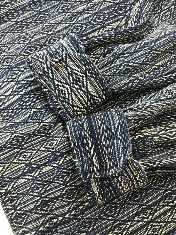 【中古品】【メンズ】 STUDIO D'ARTISAN ステュディオ・ダ・ルチザン 5606 L/S SHIRT カセ染め刺し子 長袖シャツ 145-261005-na-03-tagh サイズ：40 カラー：ブルー 万代Net店