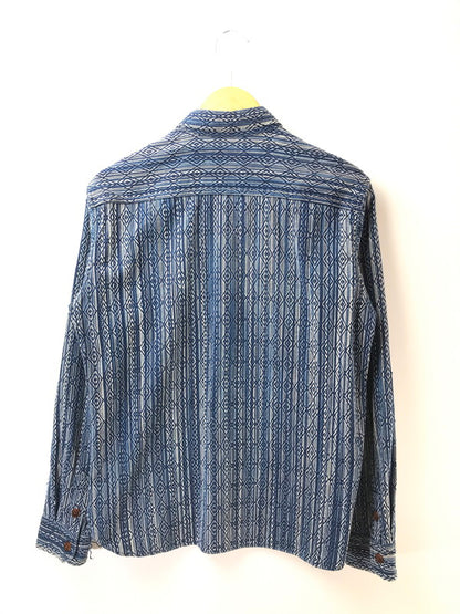 【中古品】【メンズ】 STUDIO D'ARTISAN ステュディオ・ダ・ルチザン 5606 L/S SHIRT カセ染め刺し子 長袖シャツ 145-261005-na-03-tagh サイズ：40 カラー：ブルー 万代Net店