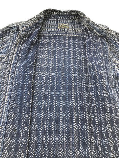 【中古品】【メンズ】 STUDIO D'ARTISAN ステュディオ・ダ・ルチザン 5606 L/S SHIRT カセ染め刺し子 長袖シャツ 145-261005-na-03-tagh サイズ：40 カラー：ブルー 万代Net店