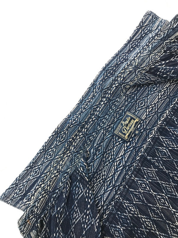 【中古品】【メンズ】 STUDIO D'ARTISAN ステュディオ・ダ・ルチザン 5606 L/S SHIRT カセ染め刺し子 長袖シャツ 145-261005-na-03-tagh サイズ：40 カラー：ブルー 万代Net店