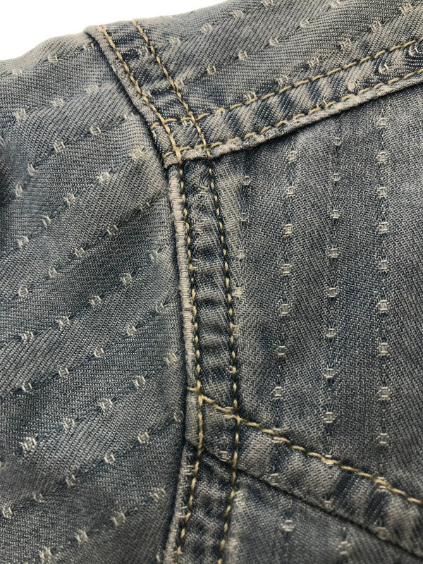 【中古品】【メンズ】 DIESEL ディーゼル L/S JACQUARD DENIM SHIRT TR000072 ジャガード デニムシャツ 長袖シャツ 141-261005-na-02-tagh サイズ：M カラー：インディゴ 万代Net店