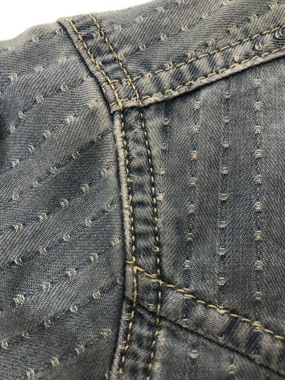 【中古品】【メンズ】 DIESEL ディーゼル L/S JACQUARD DENIM SHIRT TR000072 ジャガード デニムシャツ 長袖シャツ 141-261005-na-02-tagh サイズ：M カラー：インディゴ 万代Net店