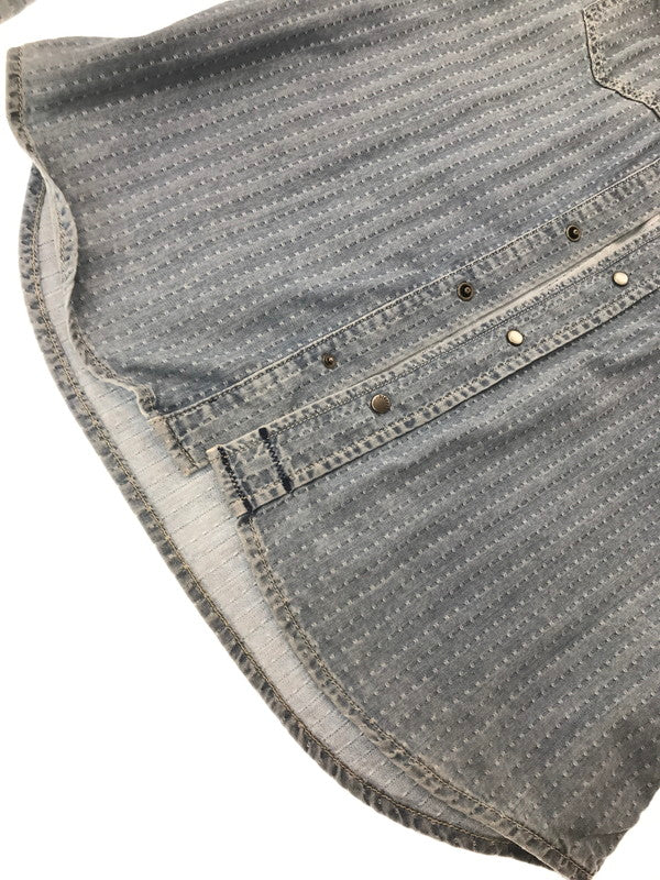 【中古品】【メンズ】 DIESEL ディーゼル L/S JACQUARD DENIM SHIRT TR000072 ジャガード デニムシャツ 長袖シャツ 141-261005-na-02-tagh サイズ：M カラー：インディゴ 万代Net店