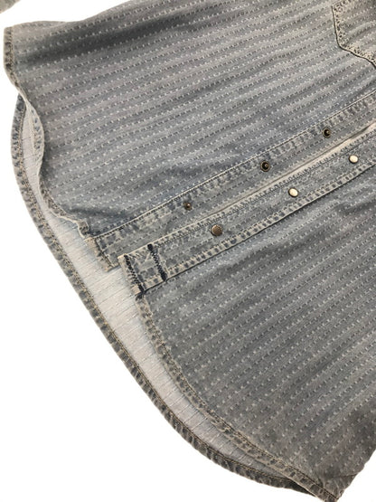 【中古品】【メンズ】 DIESEL ディーゼル L/S JACQUARD DENIM SHIRT TR000072 ジャガード デニムシャツ 長袖シャツ 141-261005-na-02-tagh サイズ：M カラー：インディゴ 万代Net店