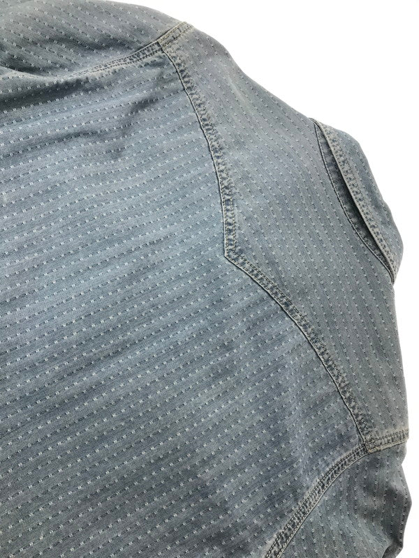 【中古品】【メンズ】 DIESEL ディーゼル L/S JACQUARD DENIM SHIRT TR000072 ジャガード デニムシャツ 長袖シャツ 141-261005-na-02-tagh サイズ：M カラー：インディゴ 万代Net店