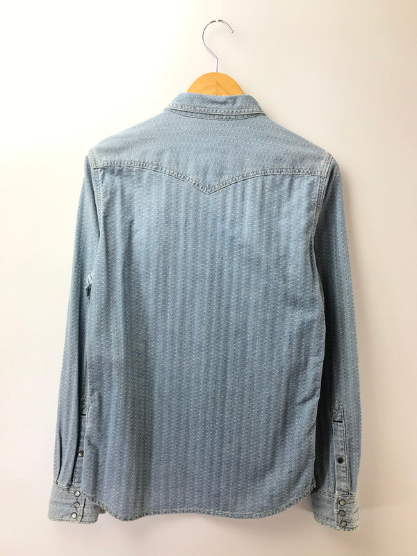 【中古品】【メンズ】 DIESEL ディーゼル L/S JACQUARD DENIM SHIRT TR000072 ジャガード デニムシャツ 長袖シャツ 141-261005-na-02-tagh サイズ：M カラー：インディゴ 万代Net店