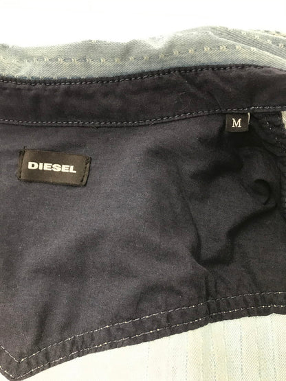 【中古品】【メンズ】 DIESEL ディーゼル L/S JACQUARD DENIM SHIRT TR000072 ジャガード デニムシャツ 長袖シャツ 141-261005-na-02-tagh サイズ：M カラー：インディゴ 万代Net店