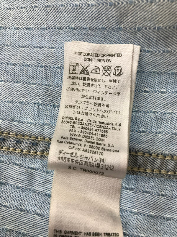 【中古品】【メンズ】 DIESEL ディーゼル L/S JACQUARD DENIM SHIRT TR000072 ジャガード デニムシャツ 長袖シャツ 141-261005-na-02-tagh サイズ：M カラー：インディゴ 万代Net店