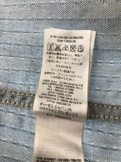 【中古品】【メンズ】 DIESEL ディーゼル L/S JACQUARD DENIM SHIRT TR000072 ジャガード デニムシャツ 長袖シャツ 141-261005-na-02-tagh サイズ：M カラー：インディゴ 万代Net店