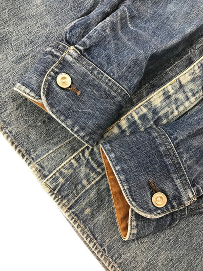 【中古品】【メンズ】 DELUXEWARE デラックスウエア L/S DENIM SHIRT デニムシャツ 長袖シャツ 145-261005-na-04-tagh サイズ：サイズ表記なし 下記参照 カラー：インディゴ 万代Net店