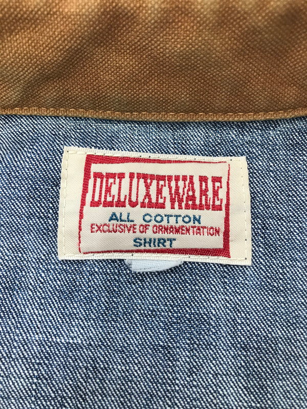 【中古品】【メンズ】 DELUXEWARE デラックスウエア L/S DENIM SHIRT デニムシャツ 長袖シャツ 145-261005-na-04-tagh サイズ：サイズ表記なし 下記参照 カラー：インディゴ 万代Net店