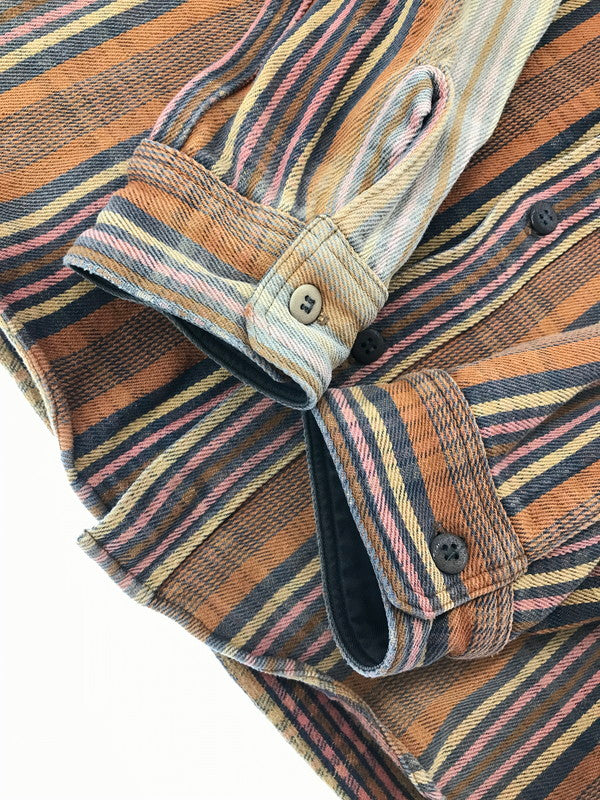 【現状渡し品】【メンズ】 DELUXEWARE デラックスウエア OLD MADE L/S FLANNEL SHIRT フランネルシャツ 長袖シャツ 145-261005-na-06-tagh サイズ：サイズ表記なし 下記参照 カラー：オレンジ系 万代Net店
