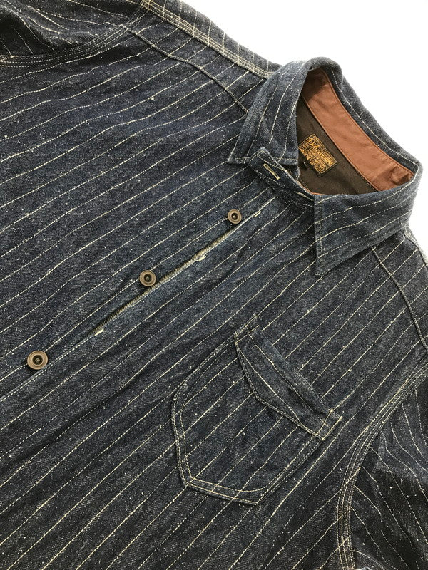 【中古品】【メンズ】 DELUXEWARE デラックスウエア L/S DENIM SHIRT デニムシャツ 長袖シャツ 145-261005-na-05-tagh サイズ：L カラー：インディゴ 万代Net店