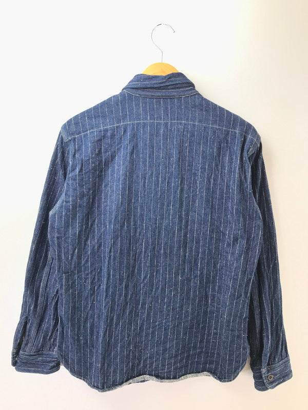 【中古品】【メンズ】 DELUXEWARE デラックスウエア L/S DENIM SHIRT デニムシャツ 長袖シャツ 145-261005-na-05-tagh サイズ：L カラー：インディゴ 万代Net店