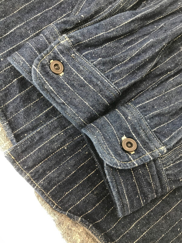 【中古品】【メンズ】 DELUXEWARE デラックスウエア L/S DENIM SHIRT デニムシャツ 長袖シャツ 145-261005-na-05-tagh サイズ：L カラー：インディゴ 万代Net店
